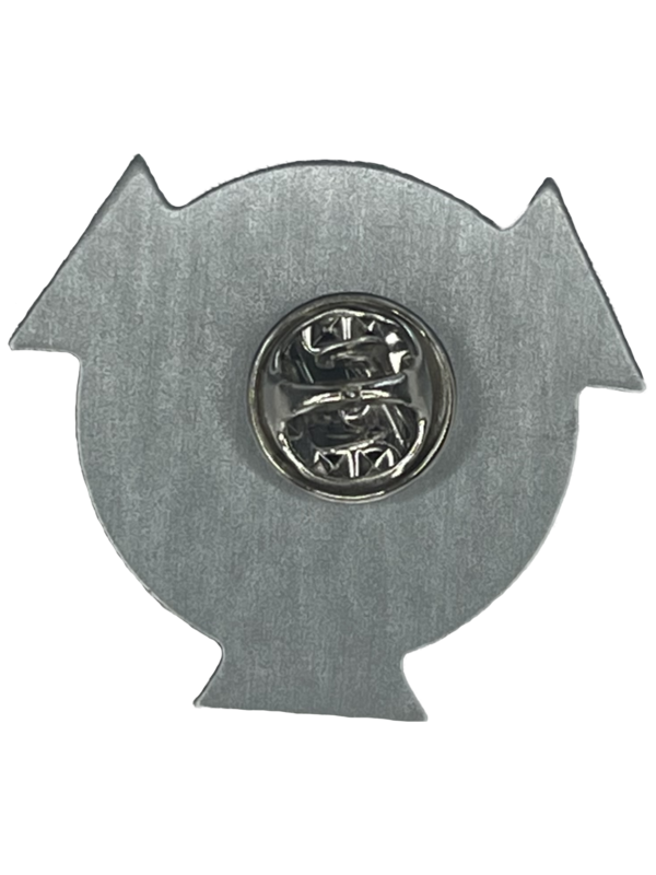 Bild zeigt Heinrichs Thermoliner Logo als Pin rückseite