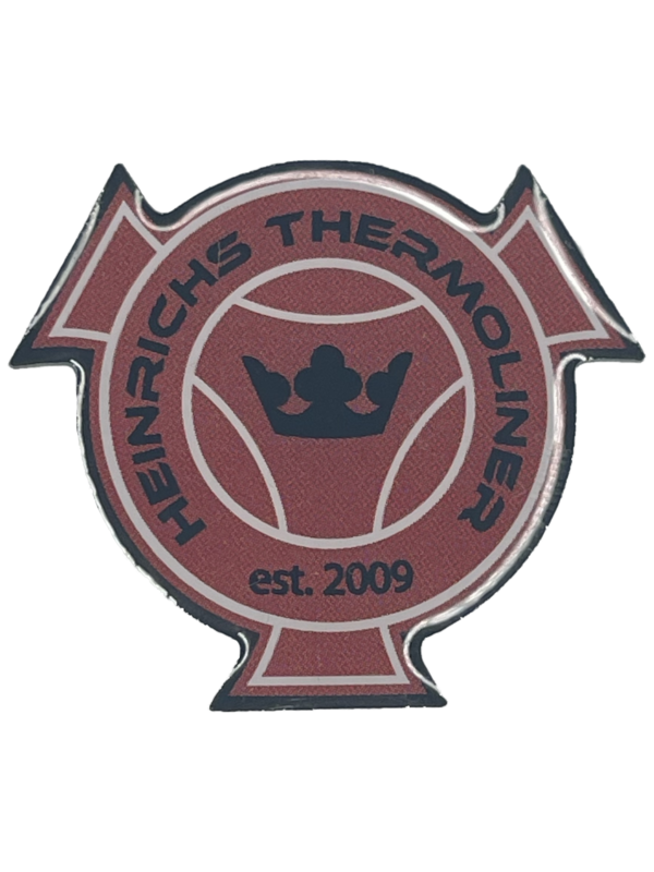 Bild zeigt Heinrichs Thermoliner Logo als Pin von vorn