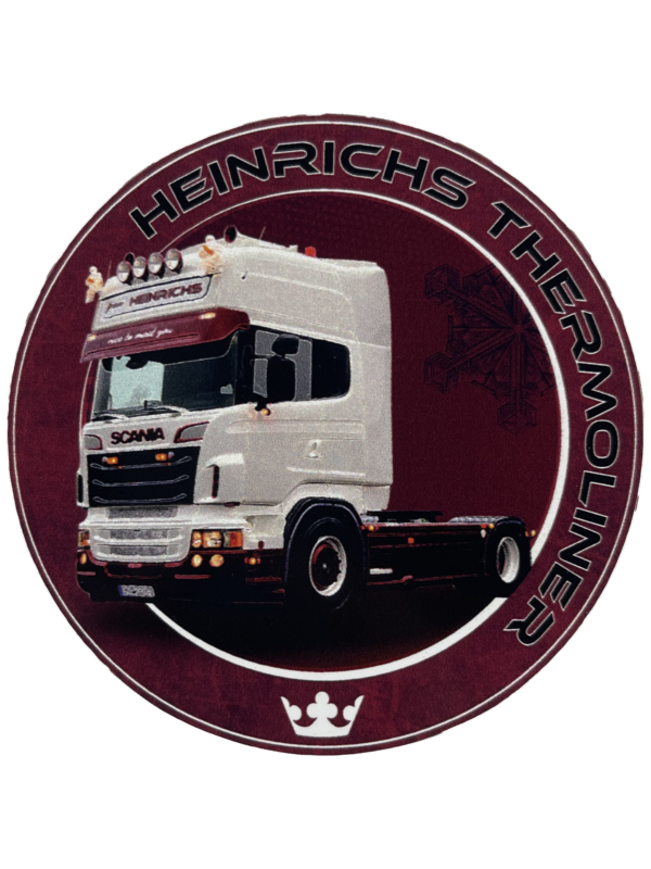 Bild zeigt Aufkleber "frau_heinrichs" Truck