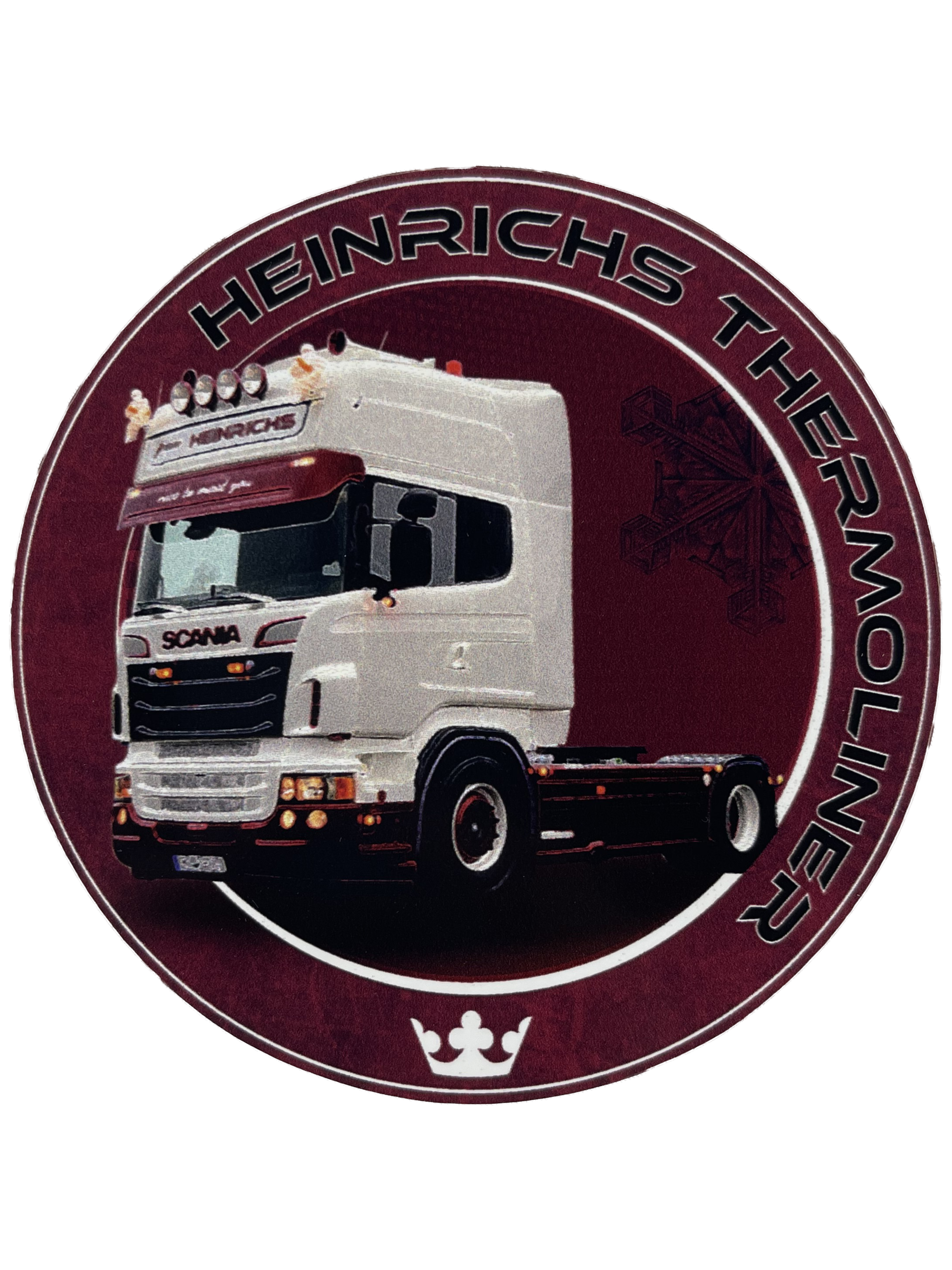 Aufkleber „frau_heinrichs“ Truck