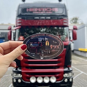 Bild zeigt Aufkleber Heinrichs Thermoliner "Viva Espana" Truck