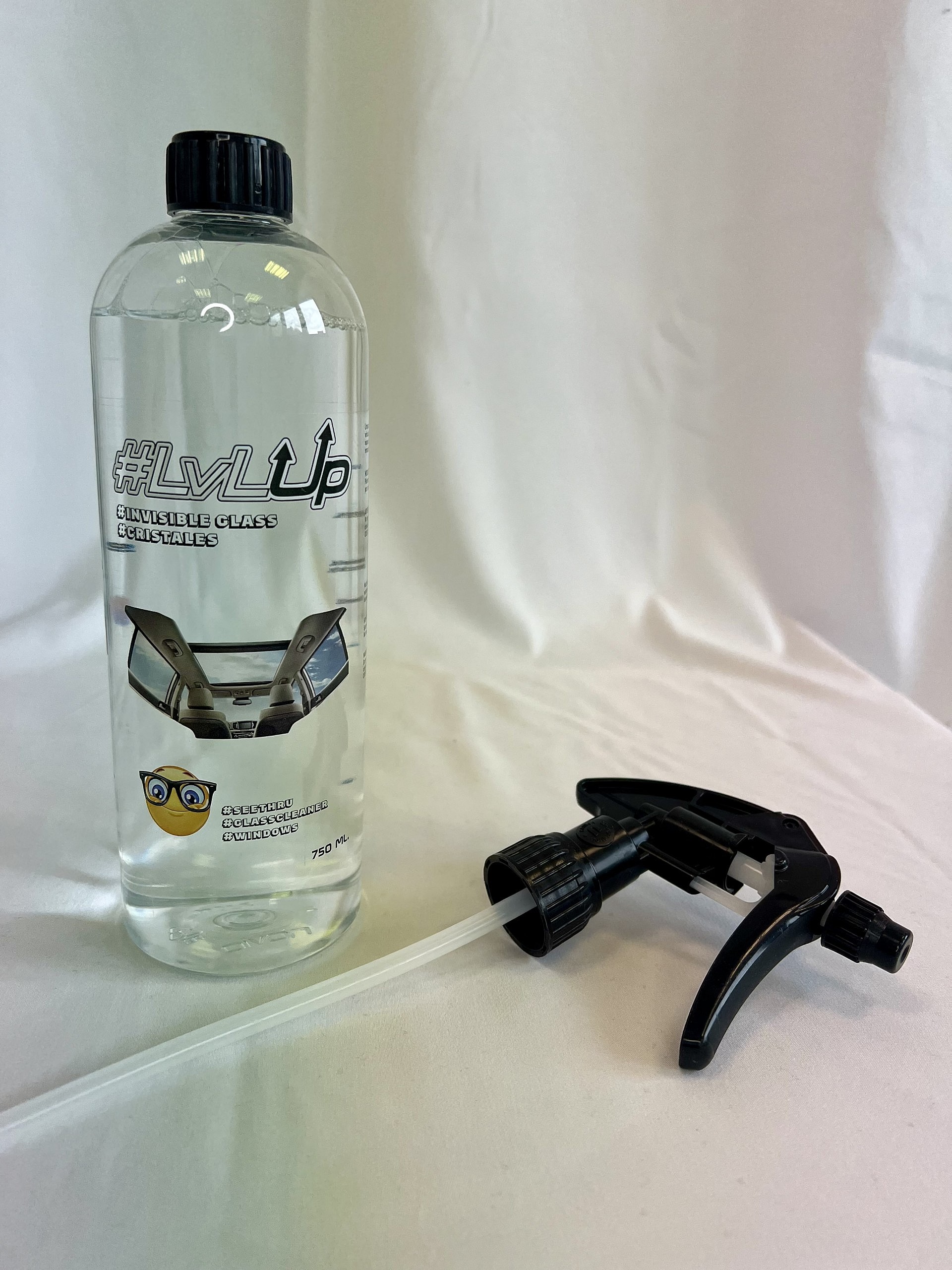 LVL Up Glasreiniger Flasche mit Sprühkopf